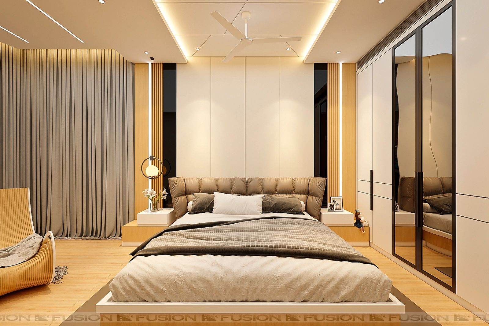 Luxury Bed and Headboard