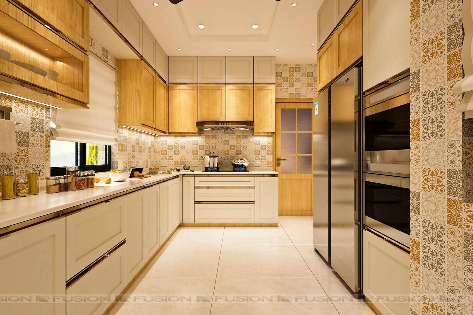 L-Shaped Modular Kitchen Design